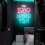 Custom 59in Orange Aesthetic Neon Sign with Fabfelt Font - Neon Signs Now