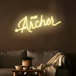 Custom 59in Orange Aesthetic Neon Sign with Fabfelt Font - Neon Signs Now