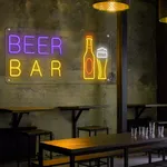 Custom 59in Orange Aesthetic Neon Sign with Fabfelt Font - Neon Signs Now