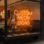 Custom 110in Cut to Letter Orange Vintage Neon Sign - Neon Signs Now