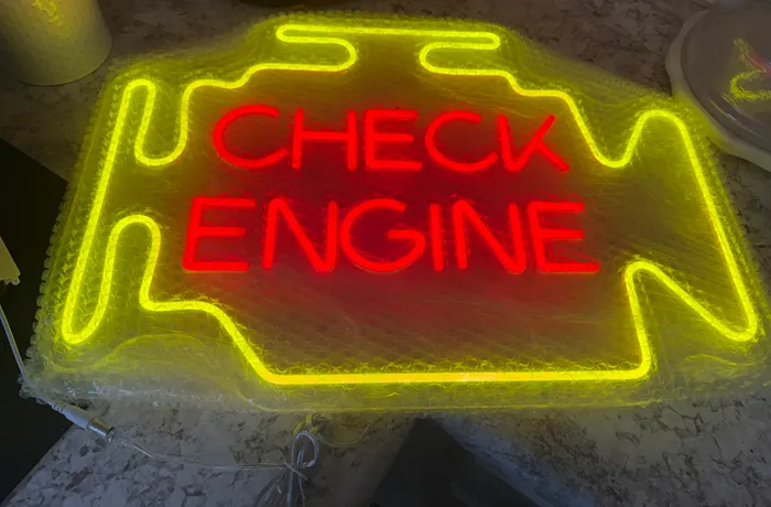NeonSignsNow.Com - Check Engine Neon Sign