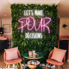 Awesome "Let's Make Pour Decisions" Neon Sign