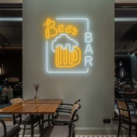 Beer Bar Vertical Neon Sign