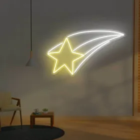 Cool Shooting Star Neon Sign