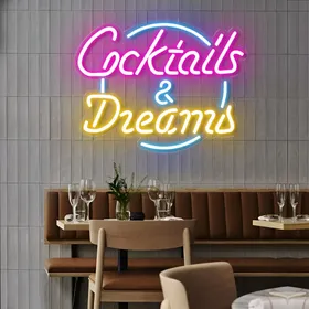 'Cocktails And Dreams' Neon Signs