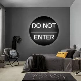 'Do Not Enter' Neon Signs