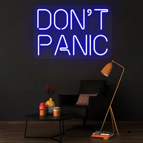 'Don't Panic' Neon Signs