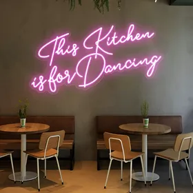Custom This Kitchen Is For Dancing Neon Signs