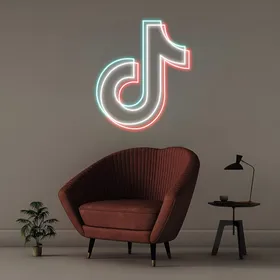 Custom Tiktok Logo Neon Lights