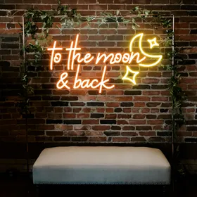 Custom To The Moon And Back Neon Signs