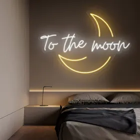 To The Moon Neon Signs