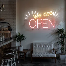 Eye-Catching Open Neon Sign
