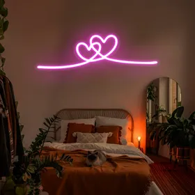 Infinity Heart Pink Neon Sign