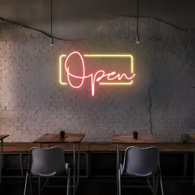 Modern Open Neon Sign