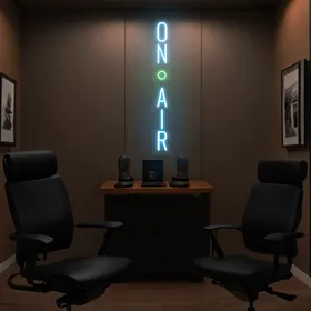 On Air Vertical Neon Sign