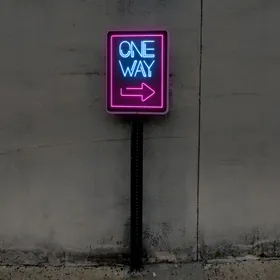 One Way Neon Sign