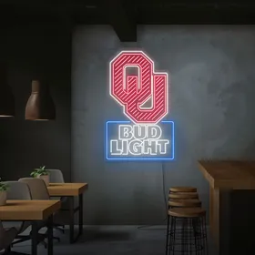 OU Bud Light Neon Sign