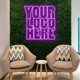 Purple Logo Neon Sign