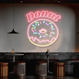 Sprinkled Donut Neon Sign
