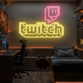 Twitch Bold Glow Neon Sign