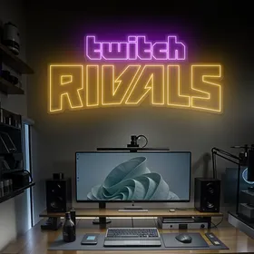 Twitch Rivals Gaming Setup Neon Sign