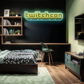 TwitchCon Bedroom Aesthetic Neon Sign