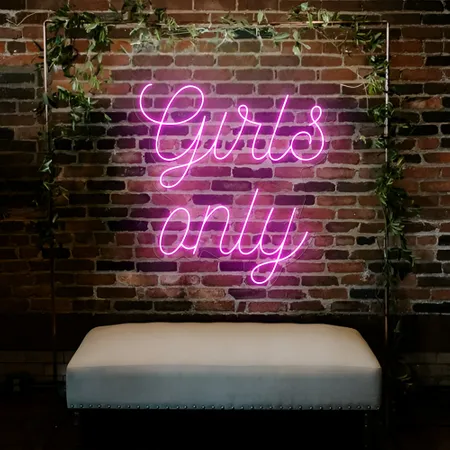 Chic Pink Girls Only Neon Sign - Neon Signs Now