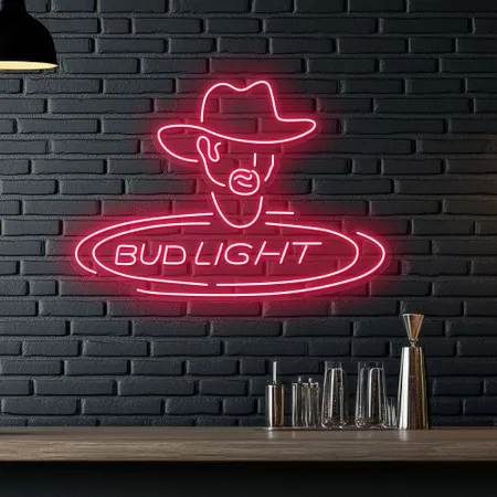 Cowboy Bud Light Neon Sign - Neon Signs Now