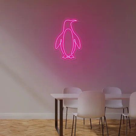 Cute Penguin Neon Sign - Neon Signs Now