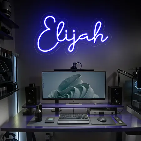Elijah Neon Sign - Neon Signs Now