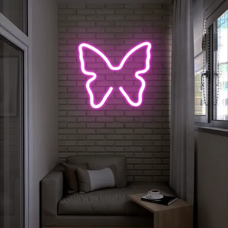 Flutter Pink Neon Sign - Neon Signs Now