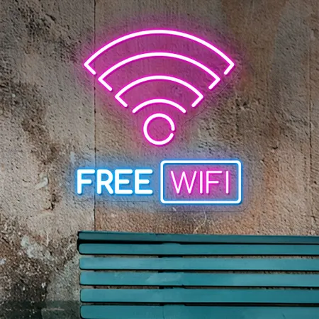 Free WIFI Zone Neon Sign - Neon Signs Now