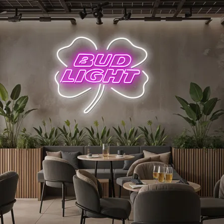 Lucky Clover Bud Light Neon Sign - Neon Signs Now