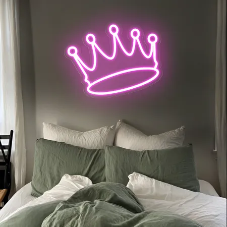 Majestic Pink Crown Neon Sign - Neon Signs Now