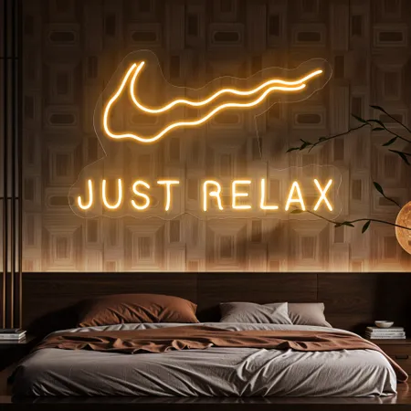 Nike Just Relax Neon Sign - Neon Signs Now