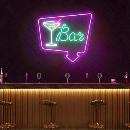 Chic Martini Bar Neon Sign - Neon Signs Now