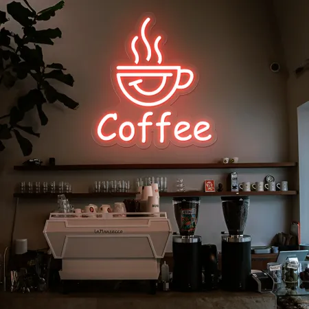 Thrilled Coffee Neon Sign - Neon Signs Now