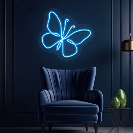 Scribble Butterfly Neon Sign - Neon Signs Now