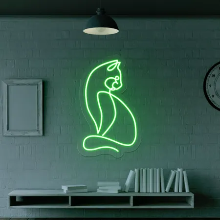 Scribble Cat Neon Sign - Neon Signs Now