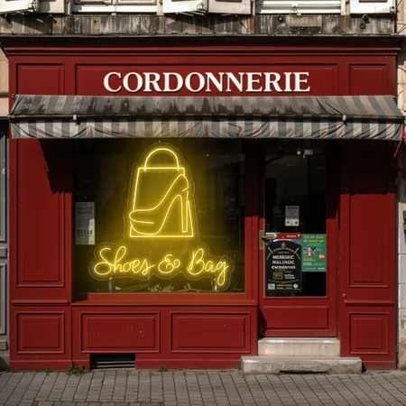 Shoe Bag Window Neon Sign - Neon Signs Now