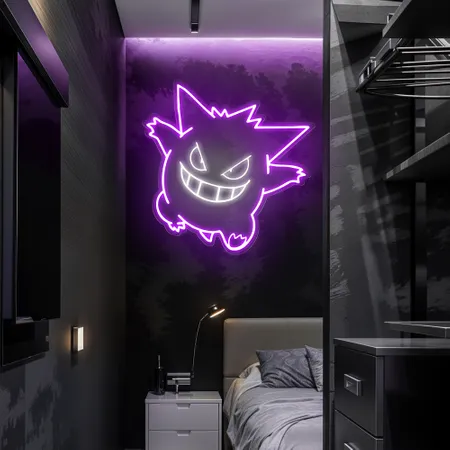 Spooky Gengar Neon Sign - Neon Signs Now