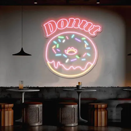 Sprinkled Donut Neon Sign - Neon Signs Now