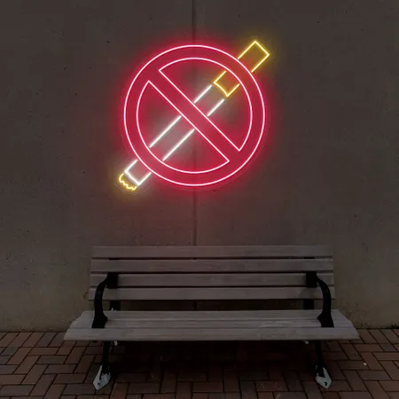 Strictly No Smoking Neon Sign - Neon Signs Now