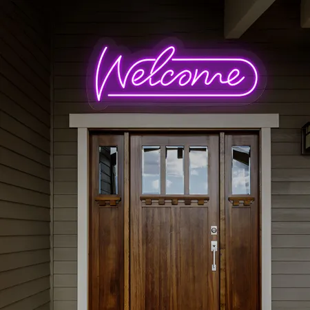 Stylish Welcome Neon Sign - Neon Signs Now