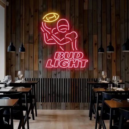 Team Football Bud Light Neon Sign - Neon Signs Now