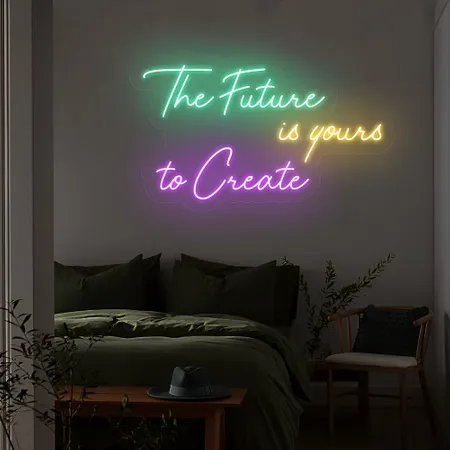 Visionary The Future is Yours to Create Neon Sign - Neon Signs Now