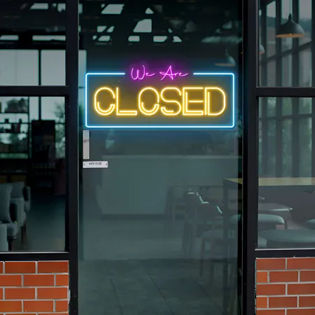 We Are Closed Neon Sign - Neon Signs Now