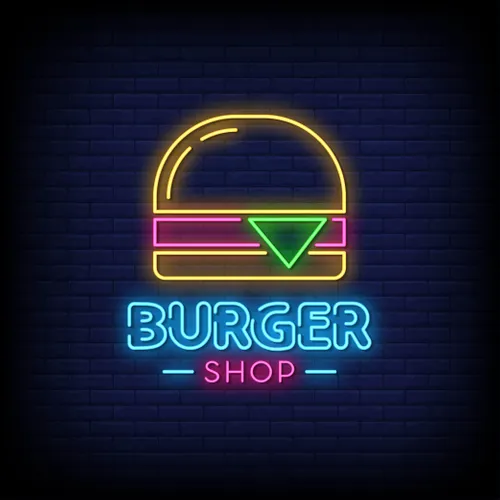 Burger Shop Neon Sign - Neon Signs Now