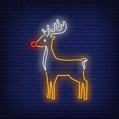 Cute Reindeer Neon Sign - Neon Signs Now