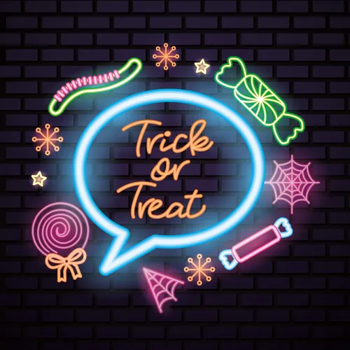 Cutie Trick Or Treat Neon Sign - Neon Signs Now